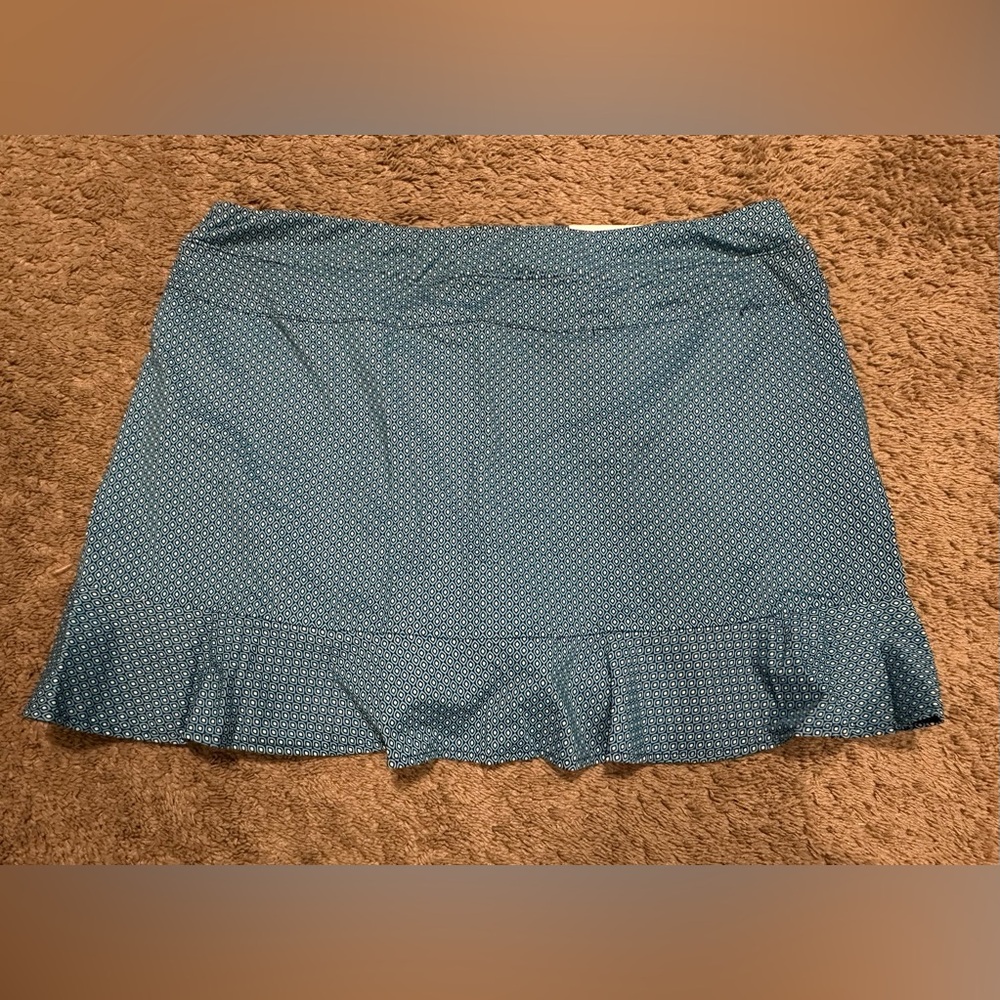 Lady Hagen Teal Mini Skort with Polka Dots Size XXL C-23
